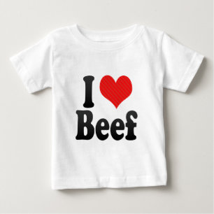 T-shirt Pour Bébé J'aime le boeuf