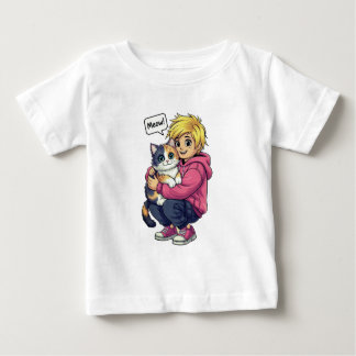 T-shirt Pour Bébé J'aime le chat