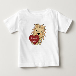 T-shirt Pour Bébé J'aime le lion lunatique Valentine de Nana