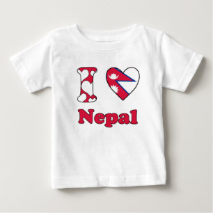 T-shirt Pour Bébé J'aime le Népal