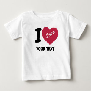 T-shirt Pour Bébé J'aime le texte personnalisable J'entends votre te