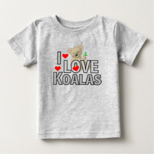 T-shirt Pour Bébé J'aime l'enfant en bas âge de koala/pièce en t