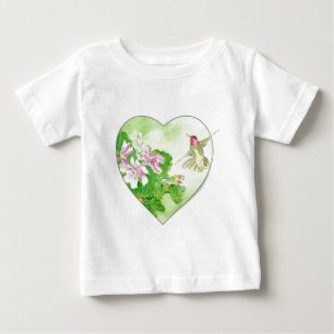 T-shirt Pour Bébé J'aime les colibris, collection d'oiseaux
