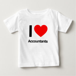 T-shirt Pour Bébé j'aime les comptables