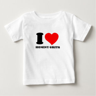 T-SHIRT POUR BÉBÉ J'AIME LES GRITS HOMINY