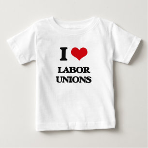 T-shirt Pour Bébé J'aime les syndicats