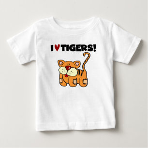 T-shirt Pour Bébé J'aime les tigres