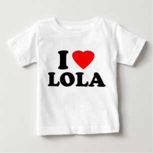 T-shirt Pour Bébé J'aime Lola