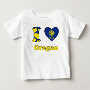 T-shirt Pour Bébé J'aime l'Oregon