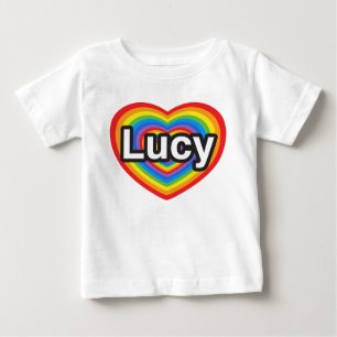 T-shirt Pour Bébé J'aime Lucy. Je t'aime Lucy. Cœur