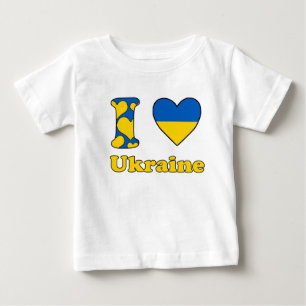 T-shirt Pour Bébé J'aime l'Ukraine