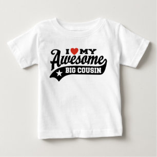 T-shirt Pour Bébé J'Aime Ma Grande Cousin Étonnante