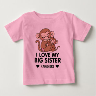 T-shirt Pour Bébé J'aime ma grande sœur