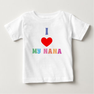 T-shirt Pour Bébé J'Aime Ma Nana