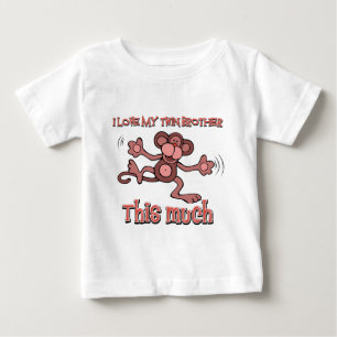 T-shirt Pour Bébé J'aime ma soeur jumelle autant
