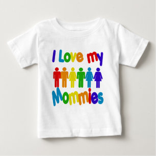 T-shirt Pour Bébé J'aime mes mamans