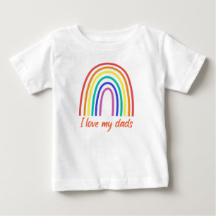 T-shirt Pour Bébé J'aime mes papas