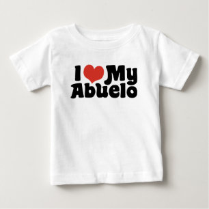 T-shirt Pour Bébé J'Aime Mon Abuelo