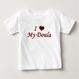 T-shirt Pour Bébé J'aime mon Doula
