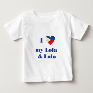 T-shirt Pour Bébé J'aime mon Lola et Lolo1