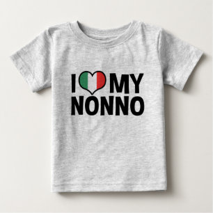 T-shirt Pour Bébé J'Aime Mon Nonno