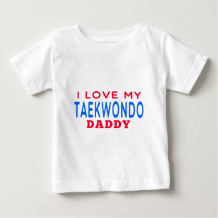 T-shirt Pour Bébé J'aime mon papa du Taekwondo