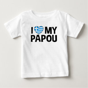 T-shirt Pour Bébé J'Aime Mon Papou