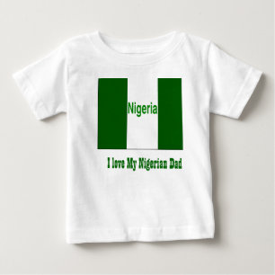 T-shirt Pour Bébé J'aime mon père nigerian