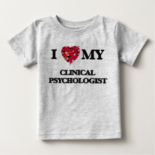 T-shirt Pour Bébé J'aime mon psychologue clinique