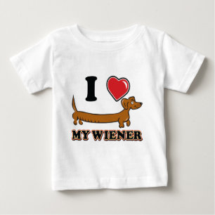 T-shirt Pour Bébé J'aime mon Weiner
