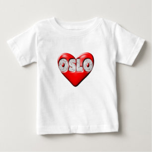 T-shirt Pour Bébé J'aime Oslo Norvège