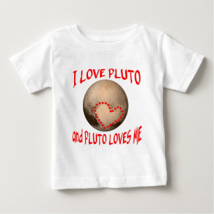 T-shirt Pour Bébé J'aime Pluton et Pluton m'aime