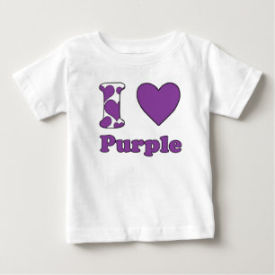 T-shirt Pour Bébé J'aime Purple