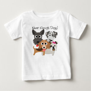 T-shirt Pour Bébé Jamais Assez De Chiens