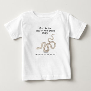 T-shirt Pour Bébé Jan-Feb 2026 Bébé né dans l'année du serpent