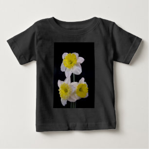 T-shirt Pour Bébé Jaune sur jonquille blanche
