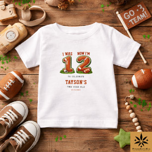 T-shirt Pour Bébé J'avais 1 an, maintenant j'en ai 2 – Football Amer