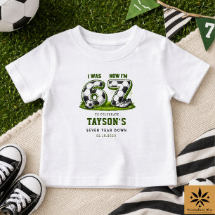 T-shirt Pour Bébé J'avais 6 ans, maintenant j'ai 7 ans Football Anni