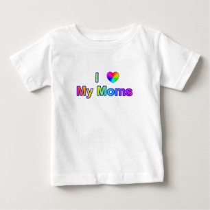 T-shirt Pour Bébé J'Coeur Mes Moms