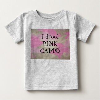 T-shirt Pour Bébé Je bave PINK CAMO