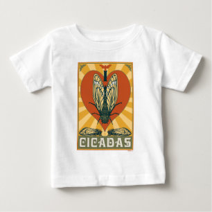 T-shirt Pour Bébé Je Coeur Cicadas