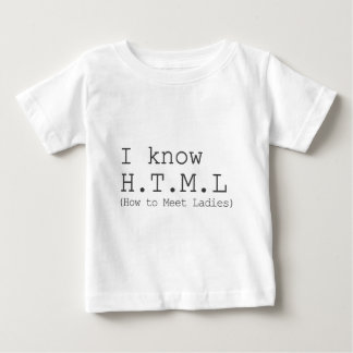 T-shirt Pour Bébé Je Connais Le HTML (Comment Rencontrer Les Dames)