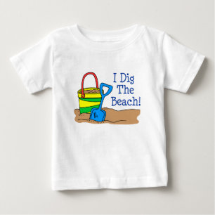 T-shirt Pour Bébé Je Creuse La Plage