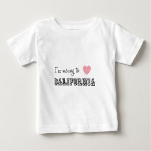 T-shirt Pour Bébé Je déménage en Californie
