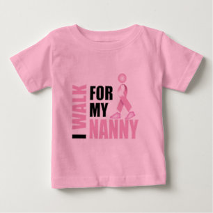 T-shirt Pour Bébé Je marche pour mon rose de bonne d'enfants