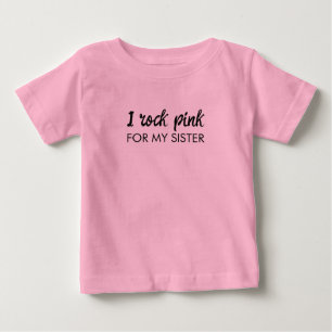 T-shirt Pour Bébé Je Porte du Rose Nom Personnalisé Citation de So