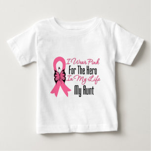 T-shirt Pour Bébé Je Porte Du Rose Pour Le Héros Dans Ma Vie... Ma