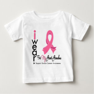 T-shirt Pour Bébé Je Porte Du Rose Pour Mon Grand-Mère Cancer Du Se