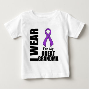 T-shirt Pour Bébé Je porte un ruban pourpre pour ma