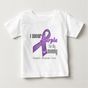 T-shirt Pour Bébé Je porte un ruban pourpre pour ma maman